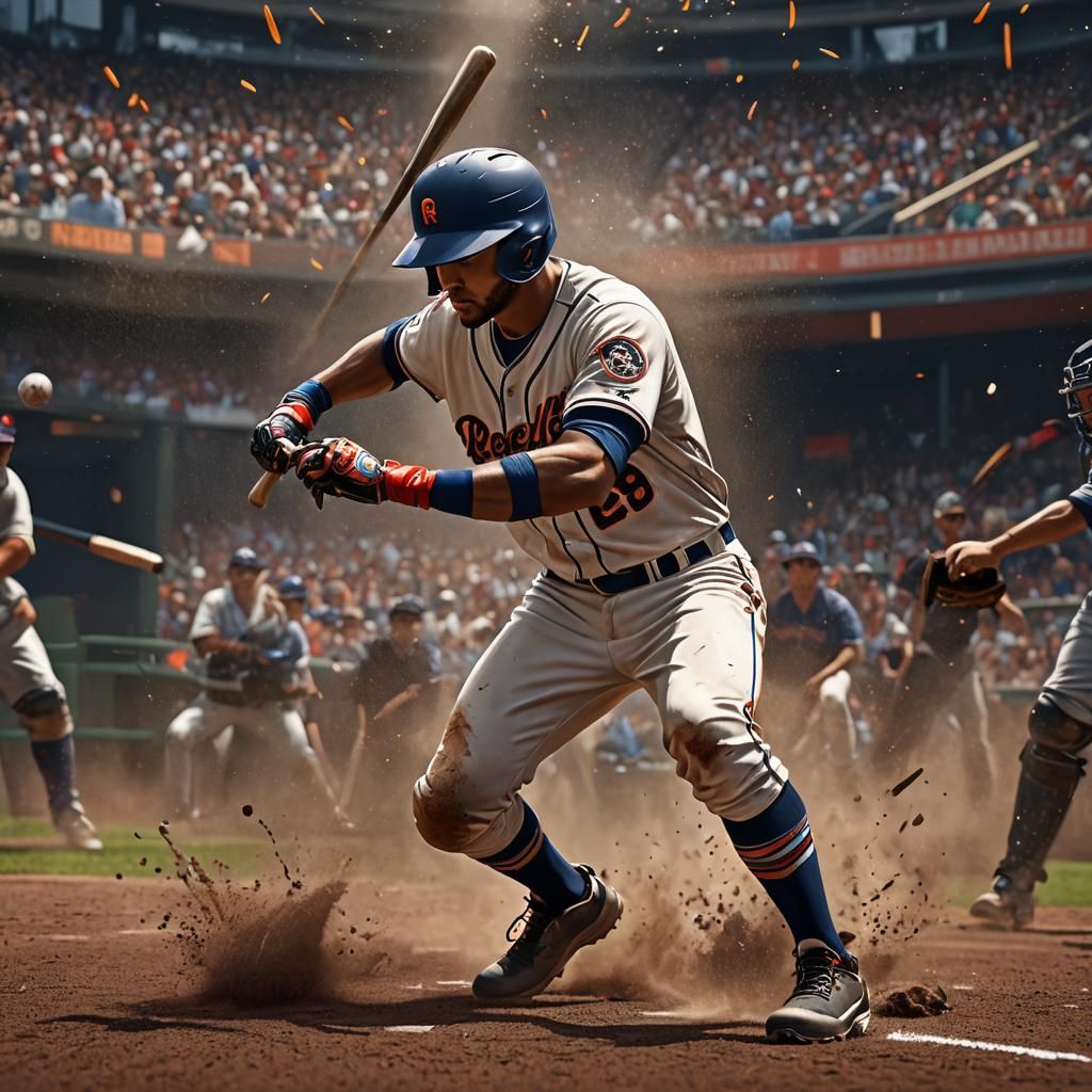 Detailed Baseball Player Fantasy Concept Art