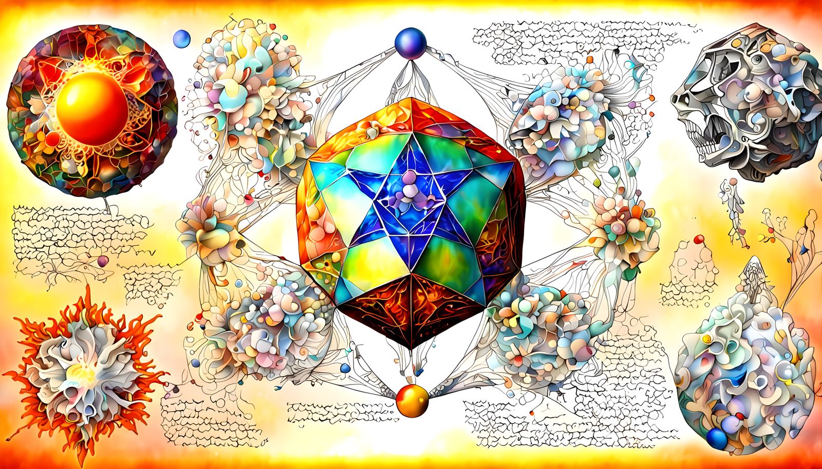 Complex Geometric Design with Crystalline and Natural Elemen...