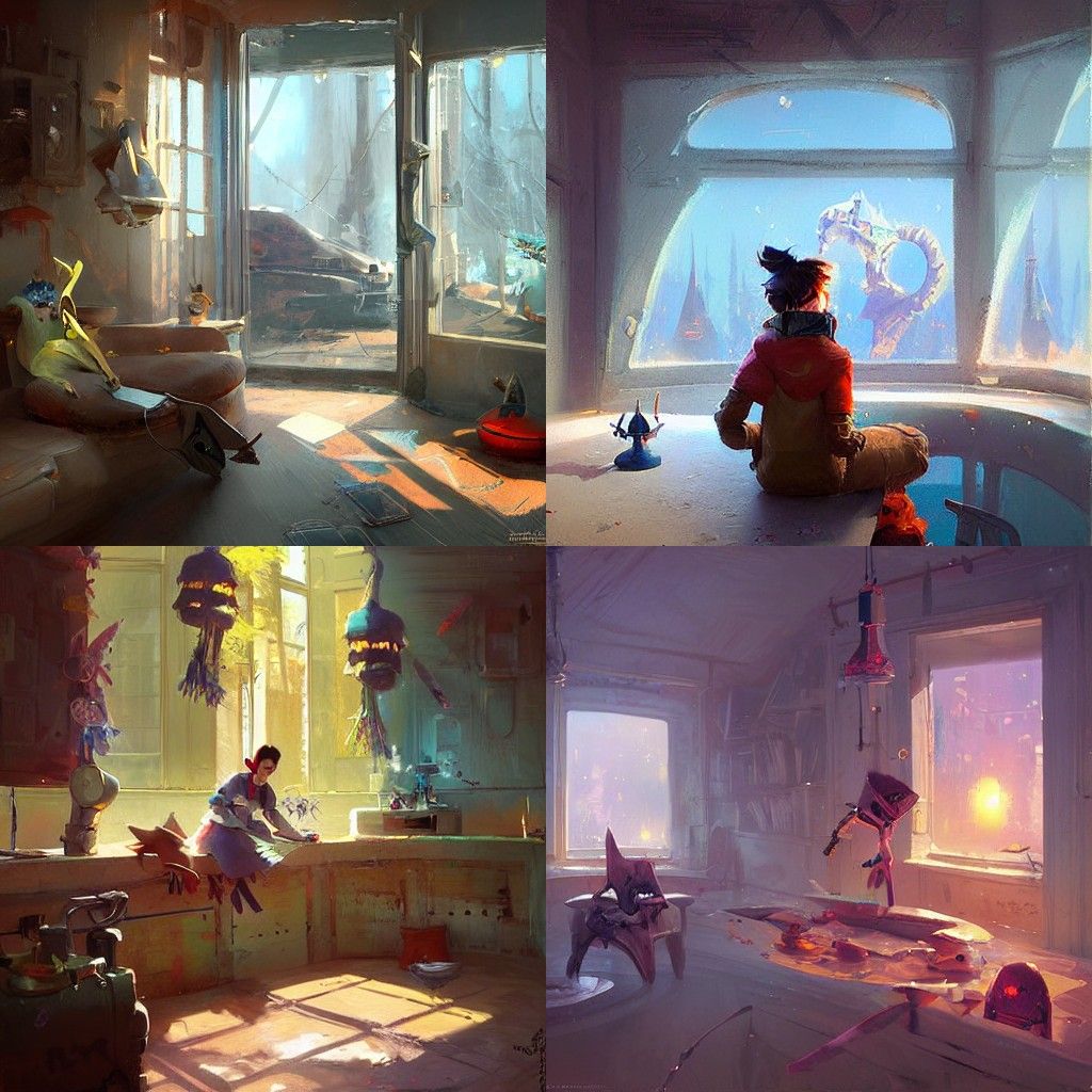 Post-Apocalyptic Wanderer in Digital Painting Style