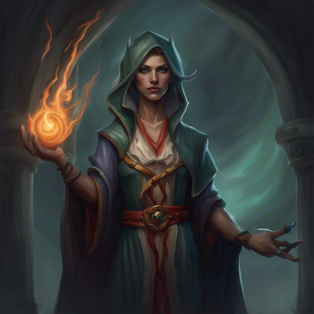 Draconian Sorceress Portrait in Overcast Setting