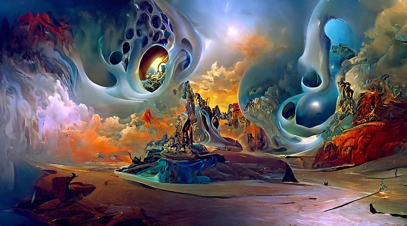 Celestial Forge: Worlds Born in Surreal Maelstrom