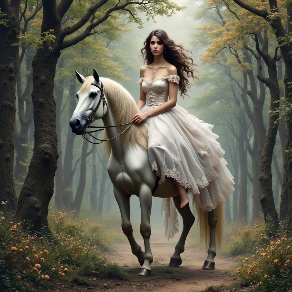 Kimmy Riding Barefoot