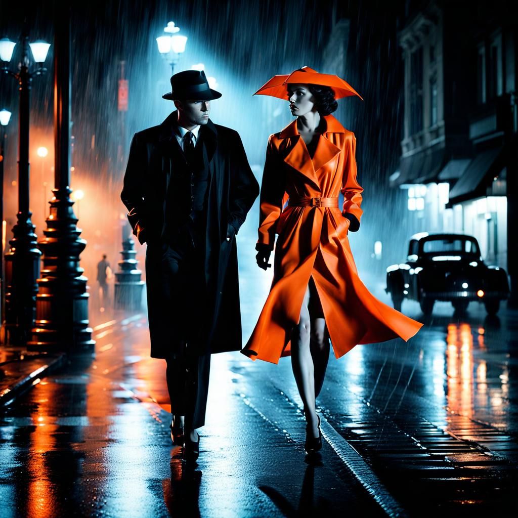 Film Noir Rain in Color v7