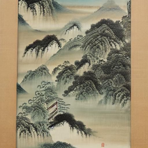 Song Dynasty Style Chinese Ink Painting