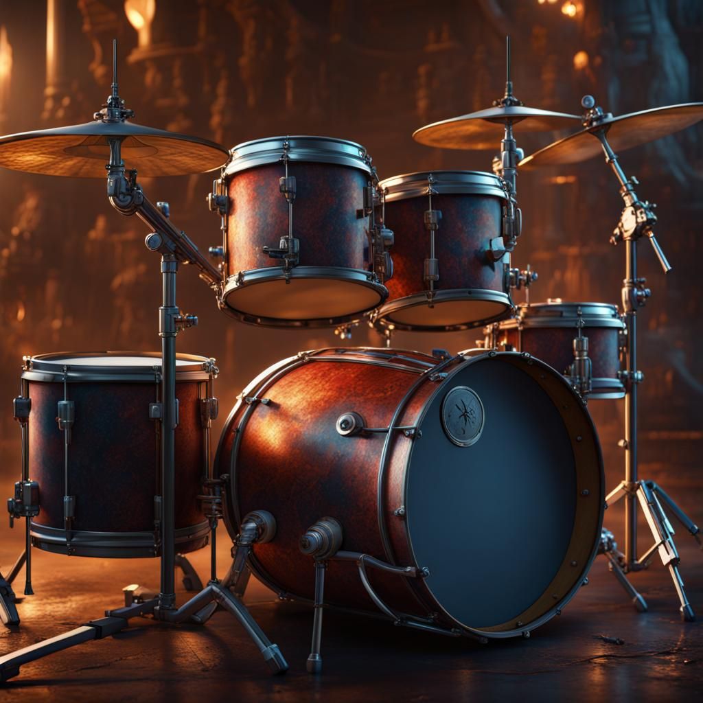 Detailed Drums in Fantasy Concept Art