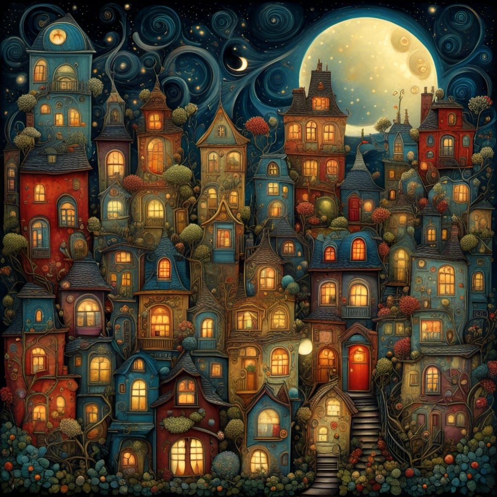 Rooftop Garden in Manhattan: A Fantasy Digital Painting