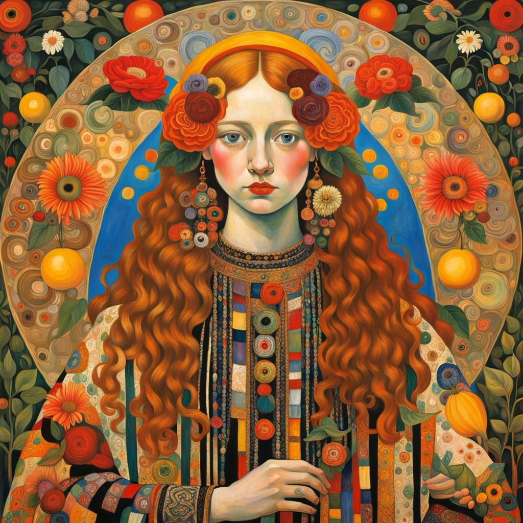 Vibrant Intricate Scene in Maximalist Style