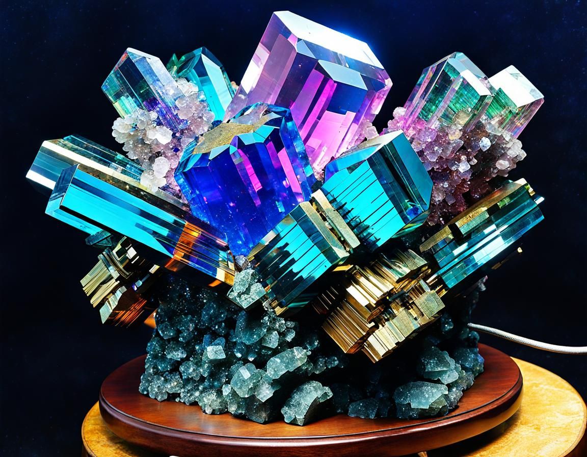 Retro SF Harmony Generator with Quartz Crystals