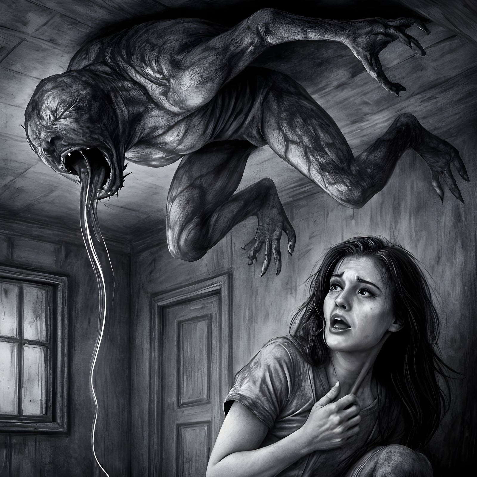 Resident Evil Licker Comic Style Image