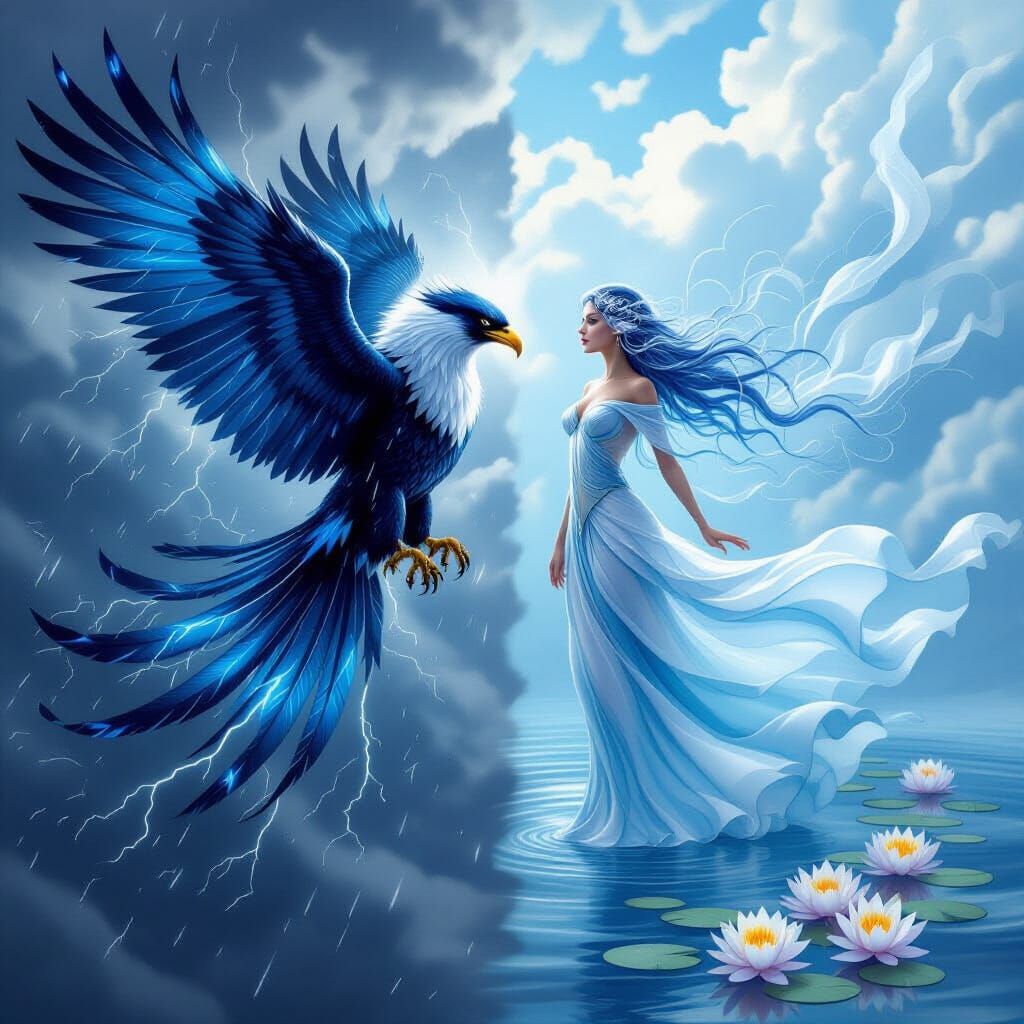 Thunderbird and Water Sprite: Storm Meets Calm
