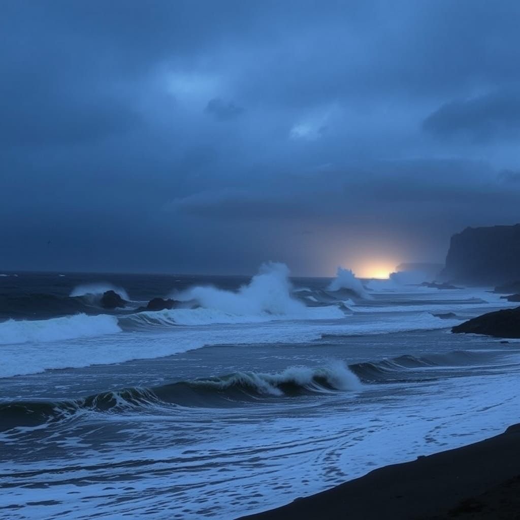 Stormy Night on the Coast of Jutland