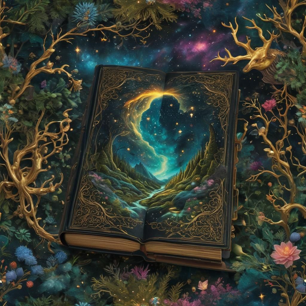 Surreal Worlds Emerge from an Open Book