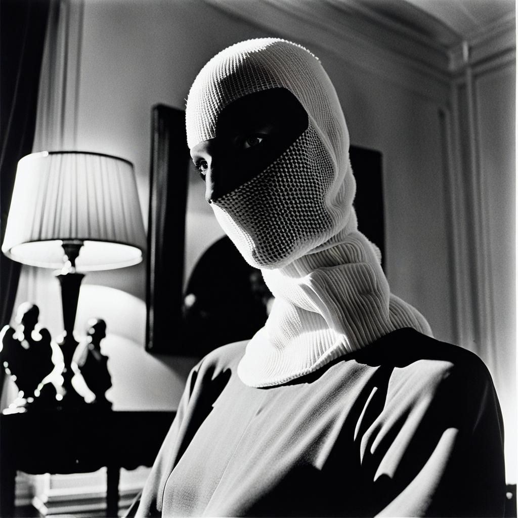 Avant-Garde Model in Shadows, Photographic Portrait