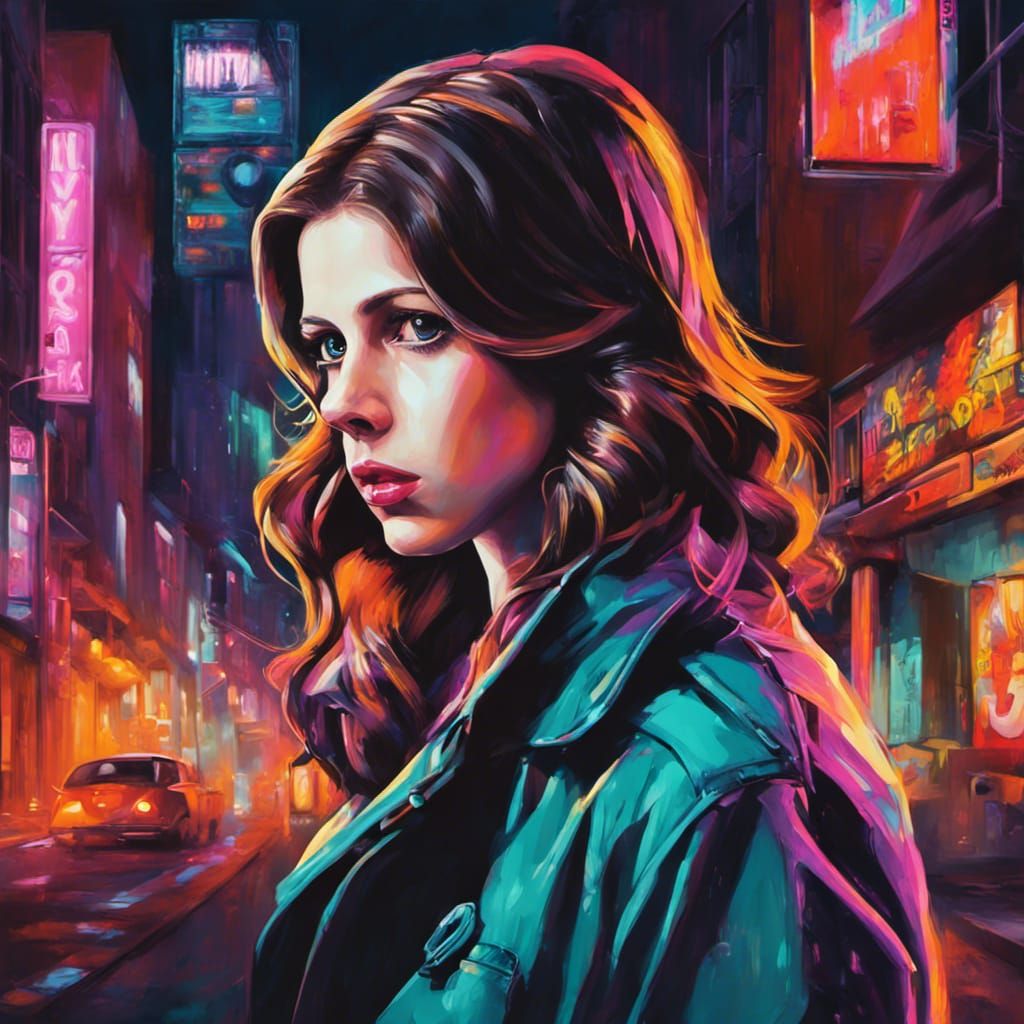 Anna Kendrick as Film Noir Detective in Neon City