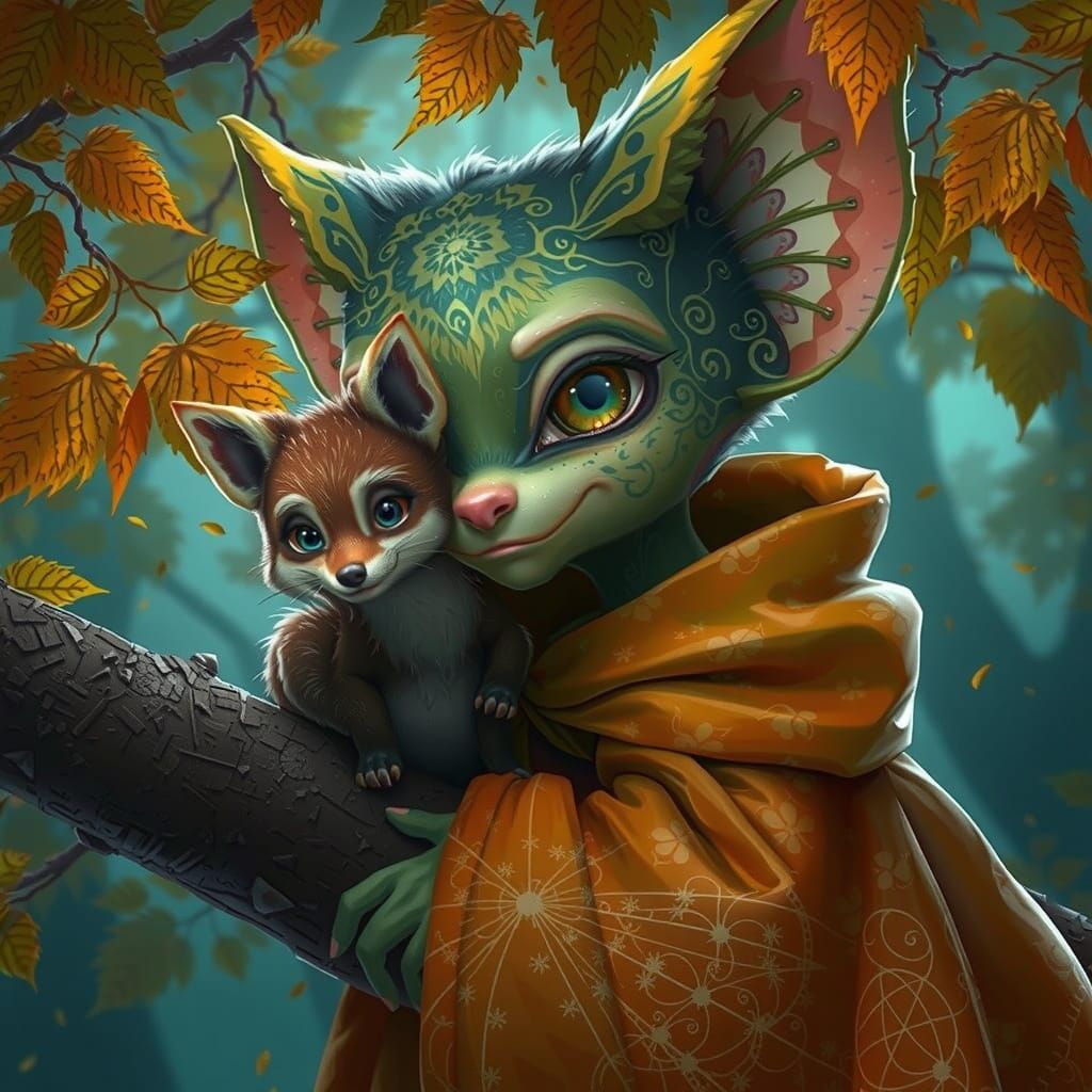 Une illustration numérique 3D représente une créature fantas...