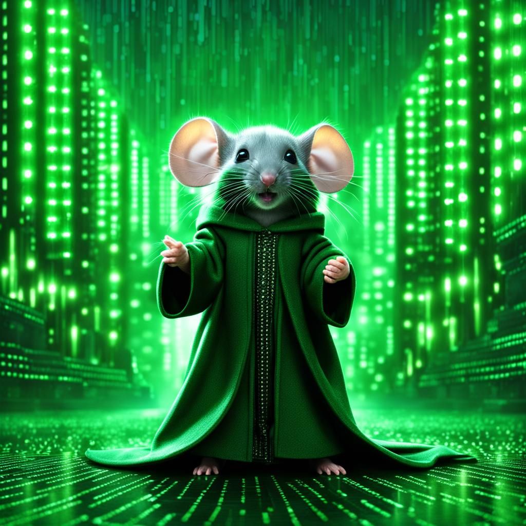 Baby Mouse Neo in Epic Matrix Scene