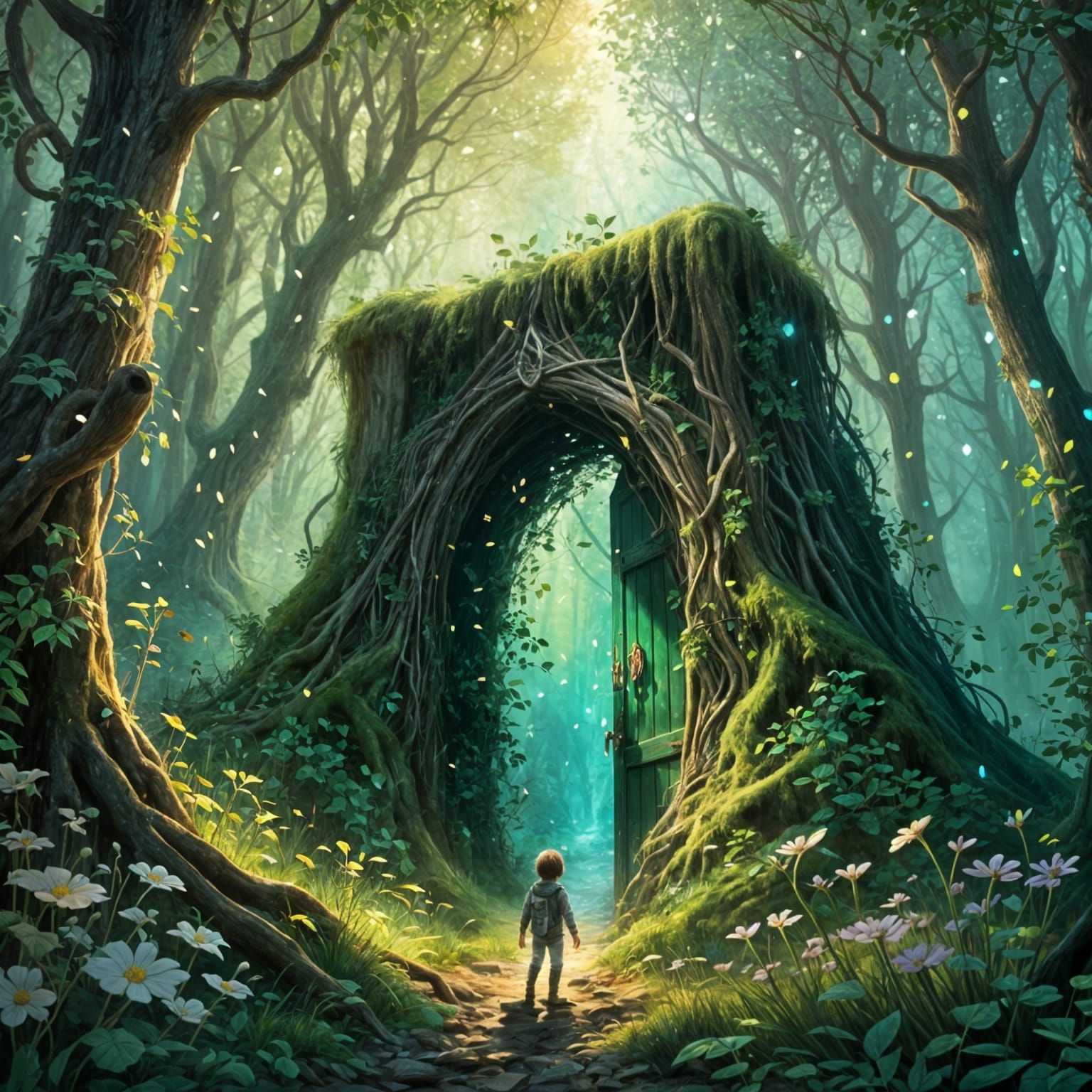 Fantasy Creature Finds a Hidden Door