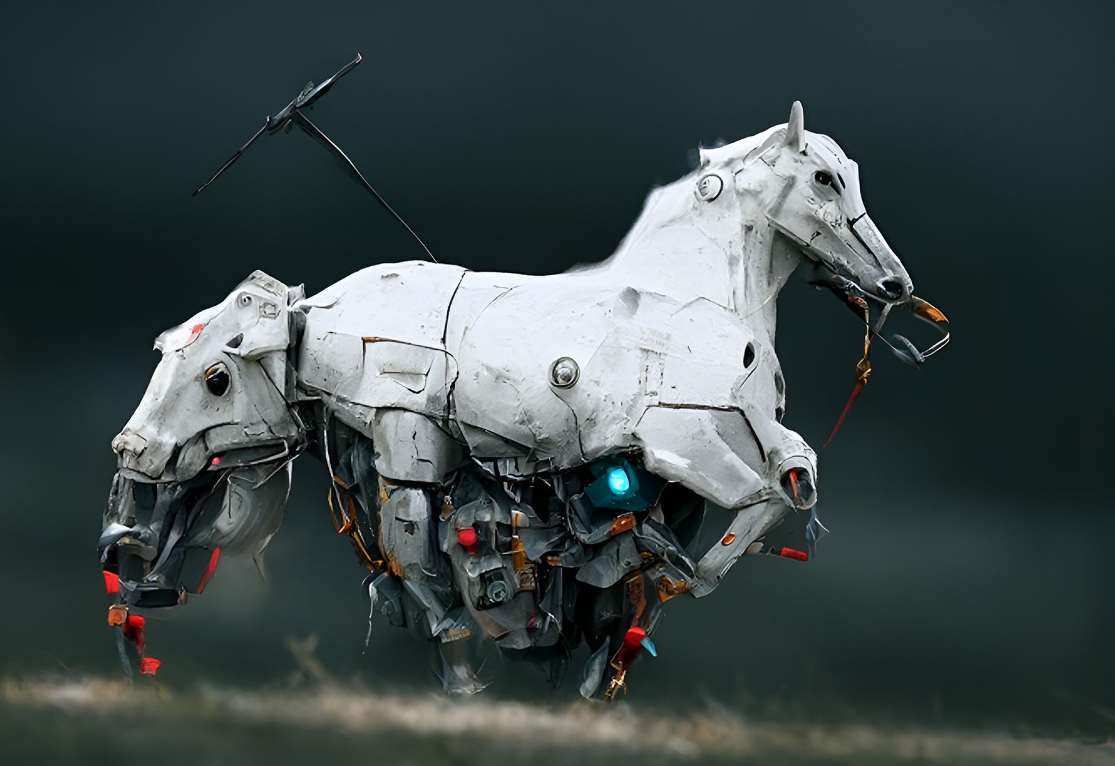 Futuristic Robotic Horse Mecha Concept Art