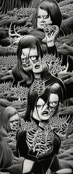 Disturbing Gore Art in Graphic Novel Style