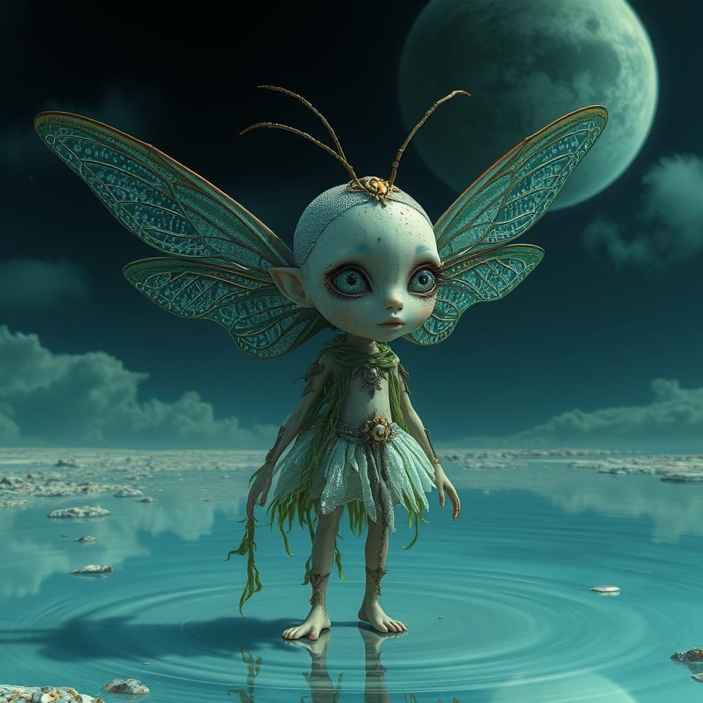 Otherworldly Fairy with Insect Wings