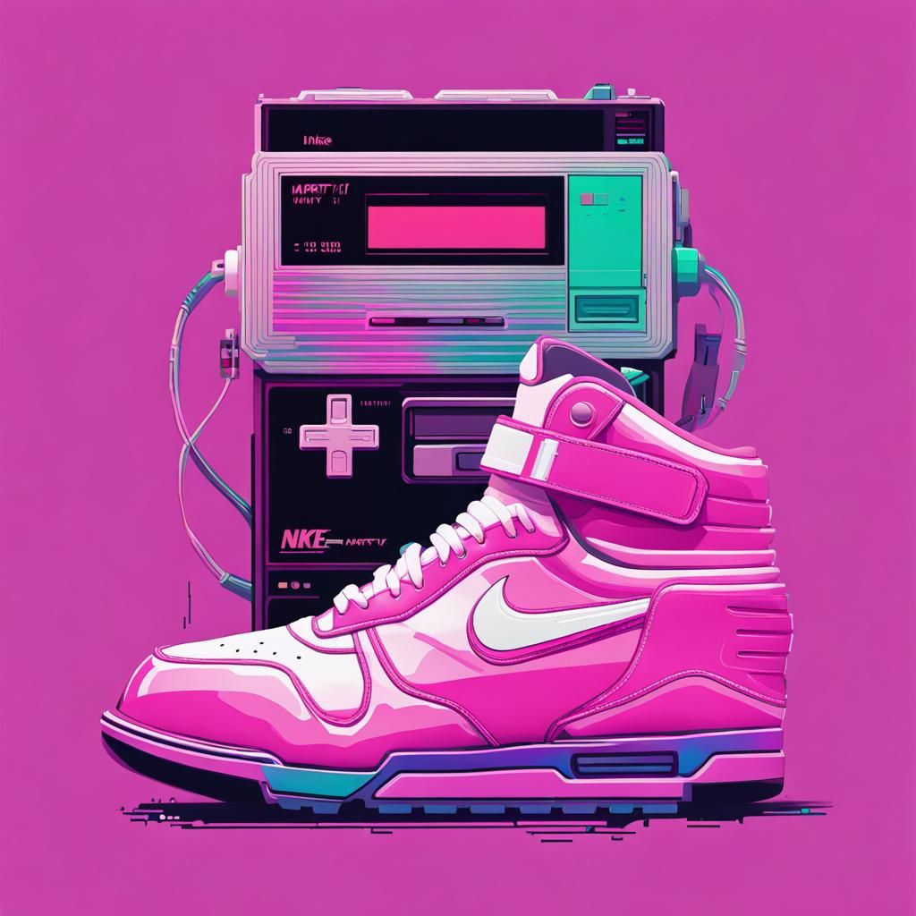 80s Marty Mcfly nike, walkman and nintendo Nes