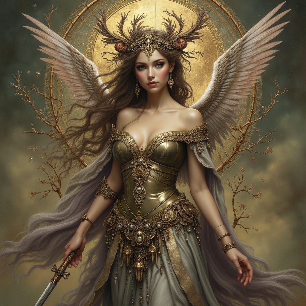 Enchanting Princess Portrait in Dark Fantasy Style