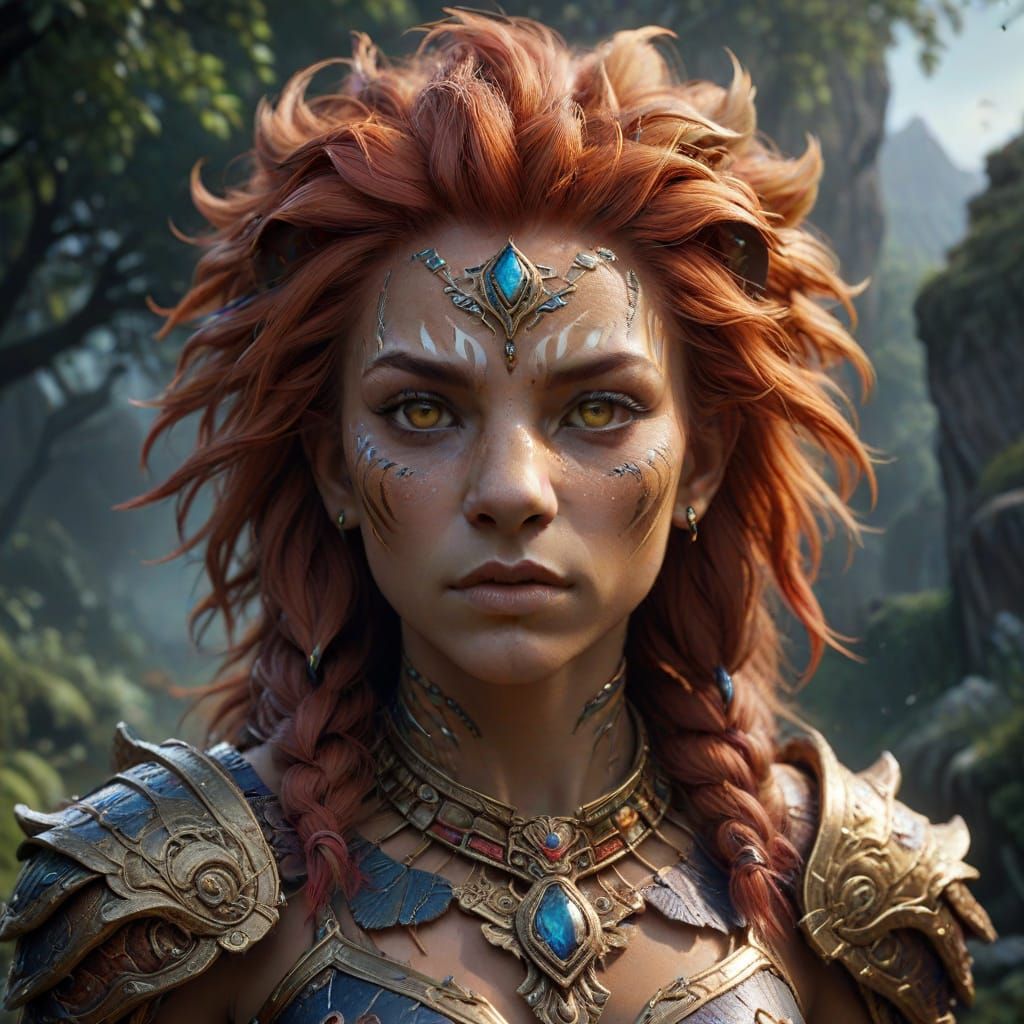 Surreal Human-Lion Hybrid Emerges in Fantasy Art