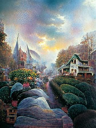 Picturesque Landscape in Dreamy Golden Light