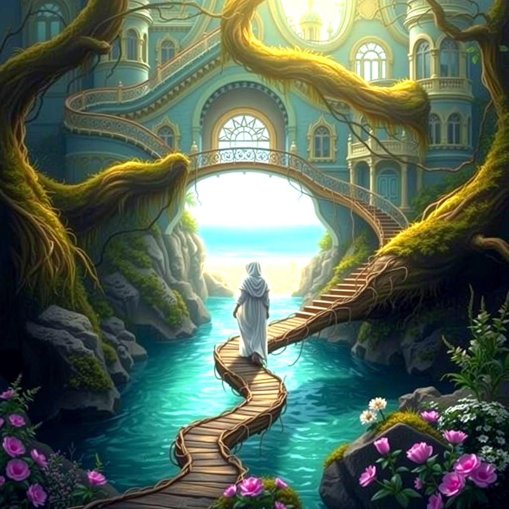 Ethereal Victorian Mansion Beckons on Sandy Beach