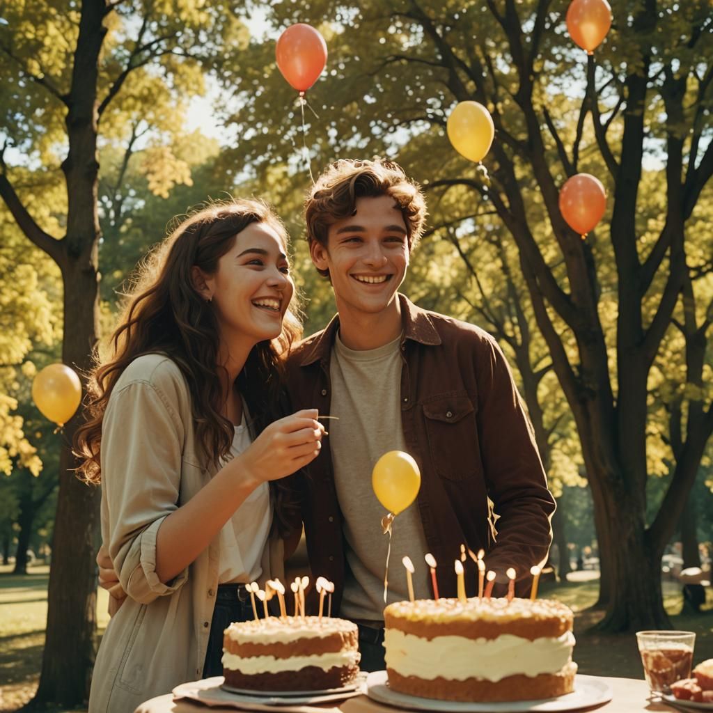 Joyful Reunion Celebration in Golden Light