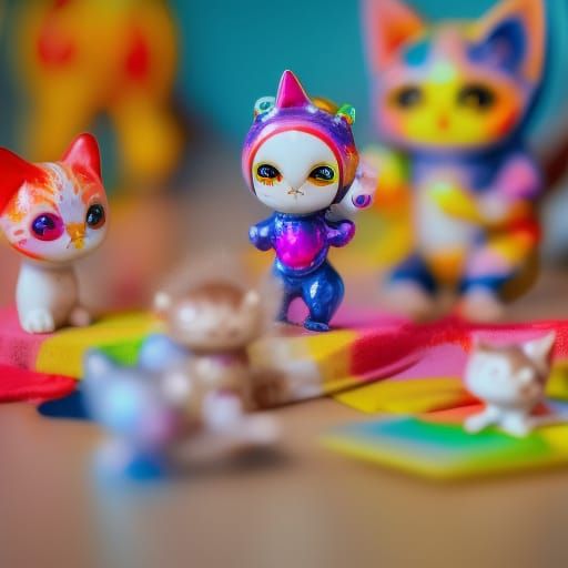 Gremlins and Maneki Neko Toy Photography with Bokeh