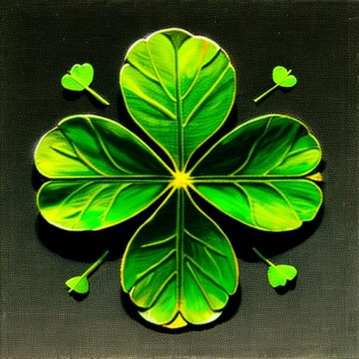 Lucky Four-Leaf Clover Symbol