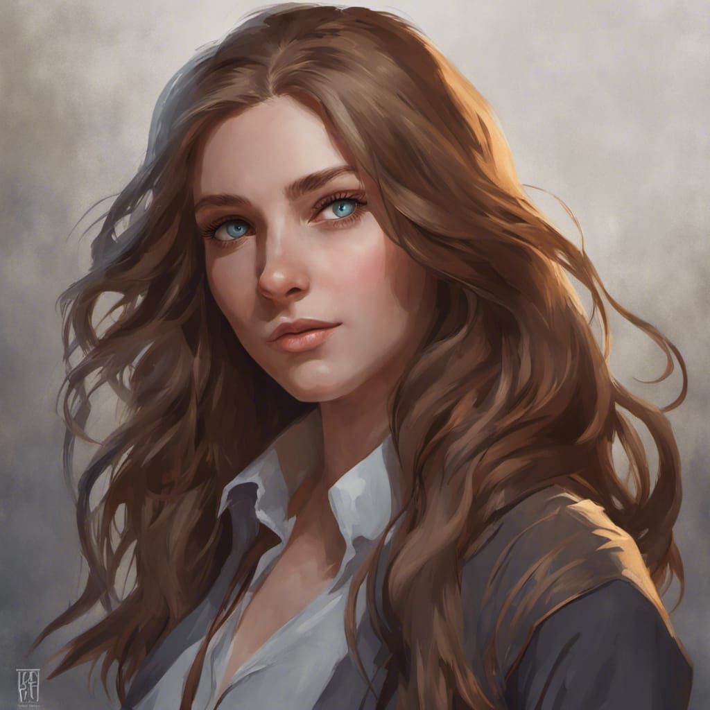 Gryffindor Student Portrait in Digital Art Style