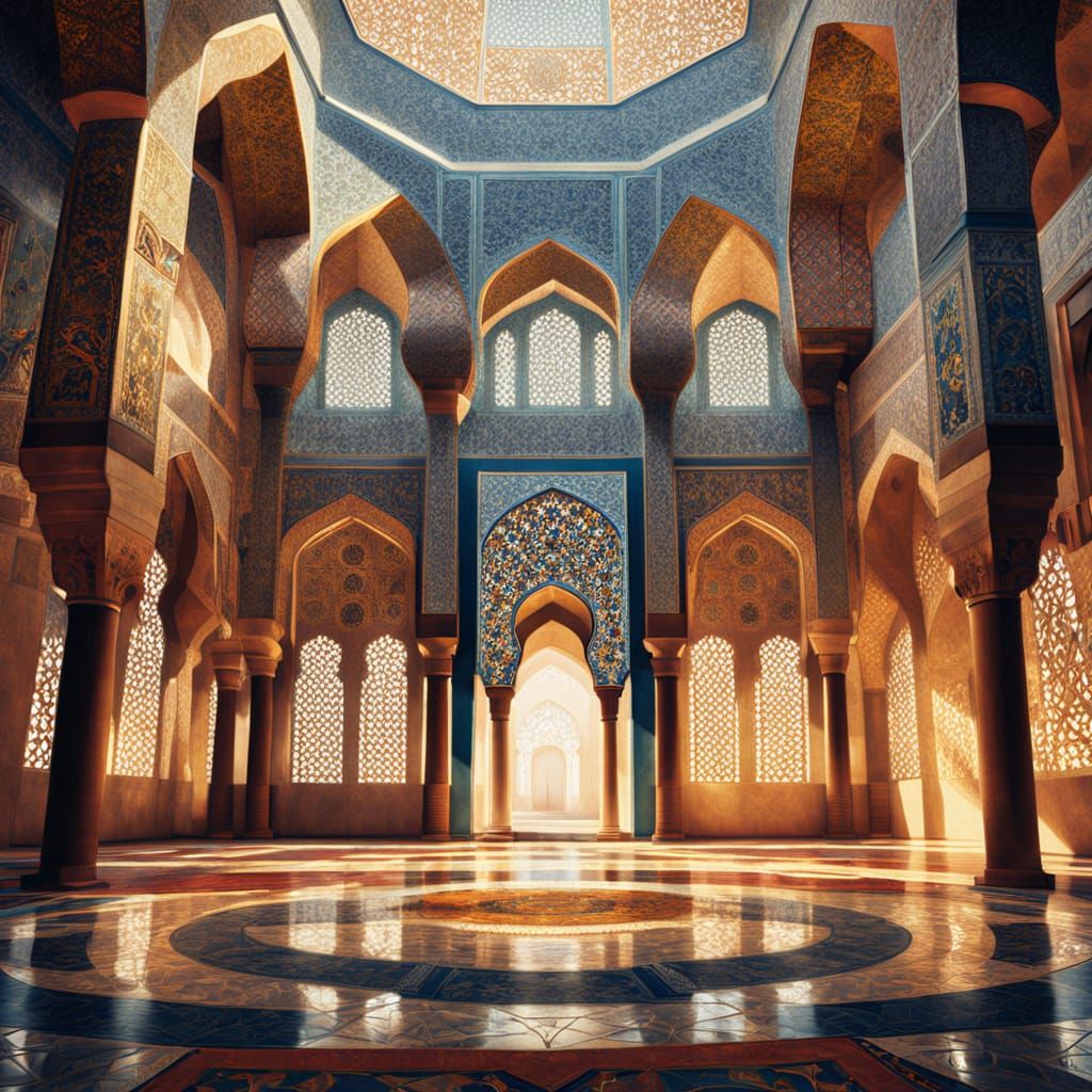 Inside a Spanish Mosque: Detailed Matte Painting