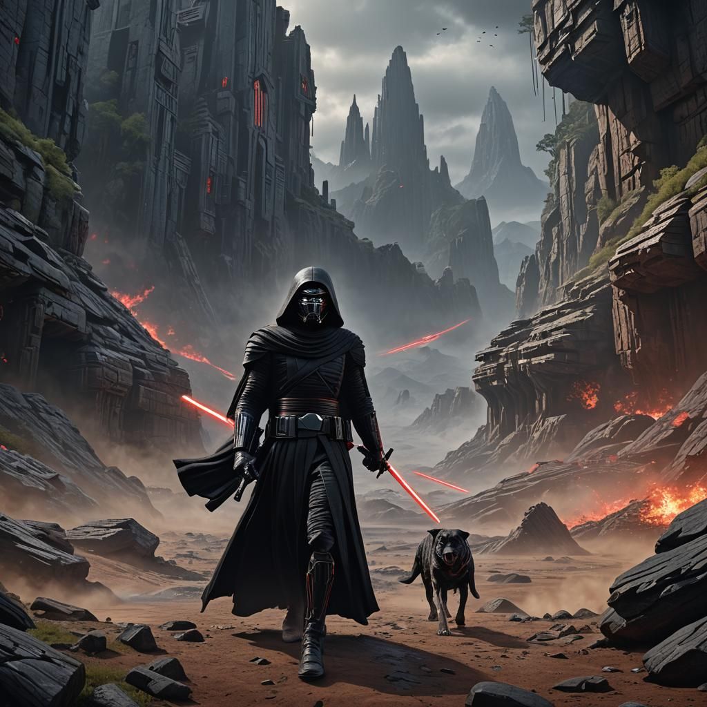 Detailed Matte Painting of Kylo Ren in 8K