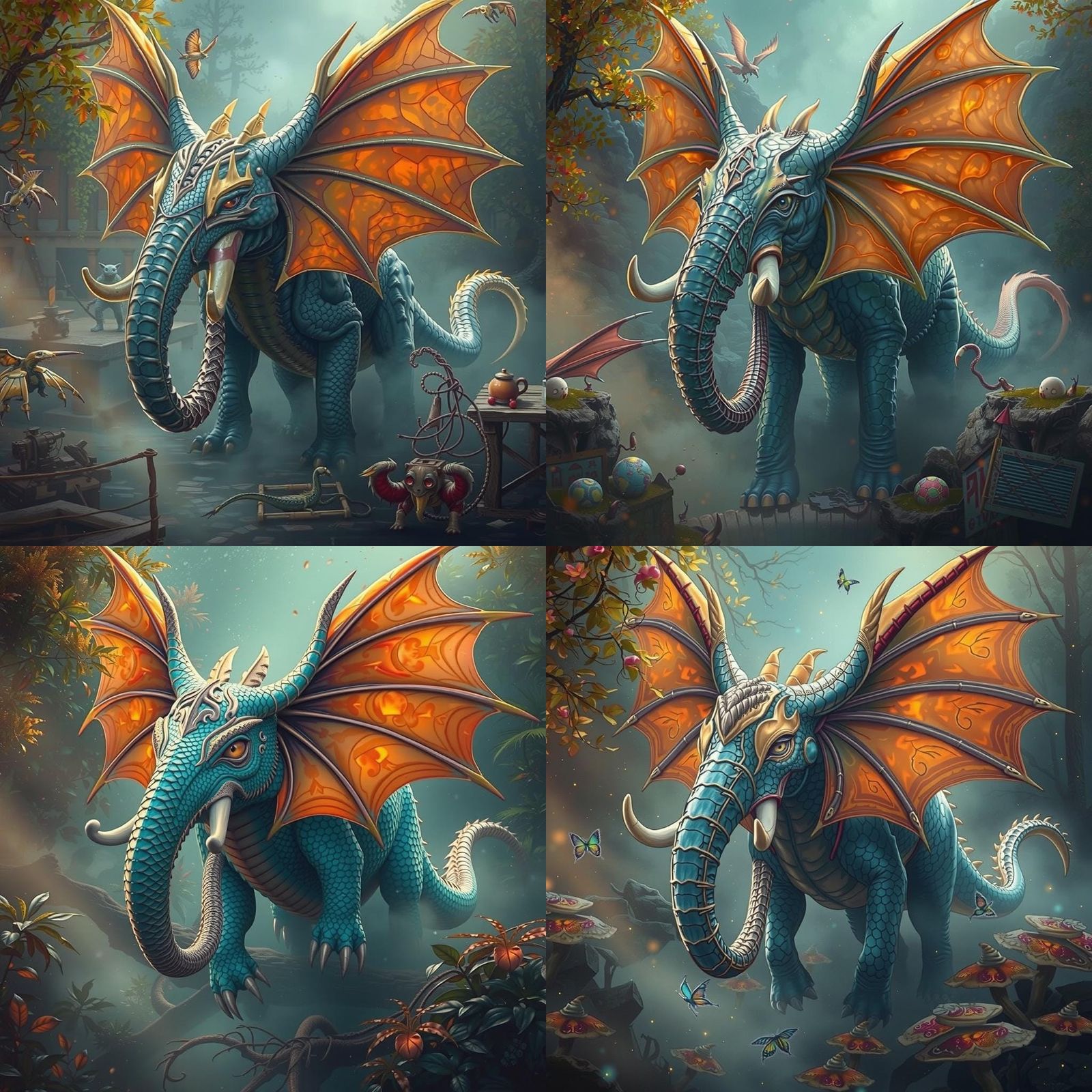 Elephant Dragon Hybrid: A Fantastic Creature