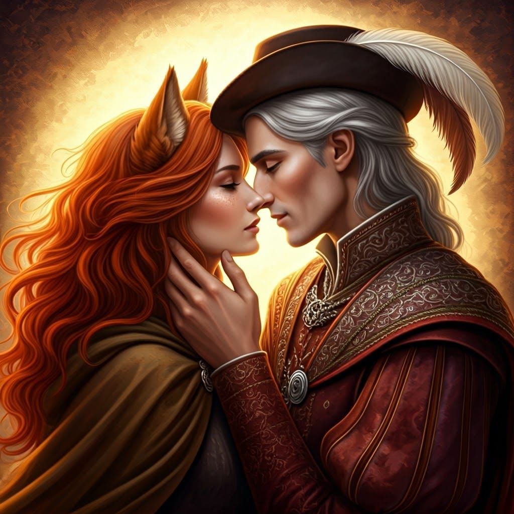 Romantic Medieval Encounter with Whimsical Fantasy