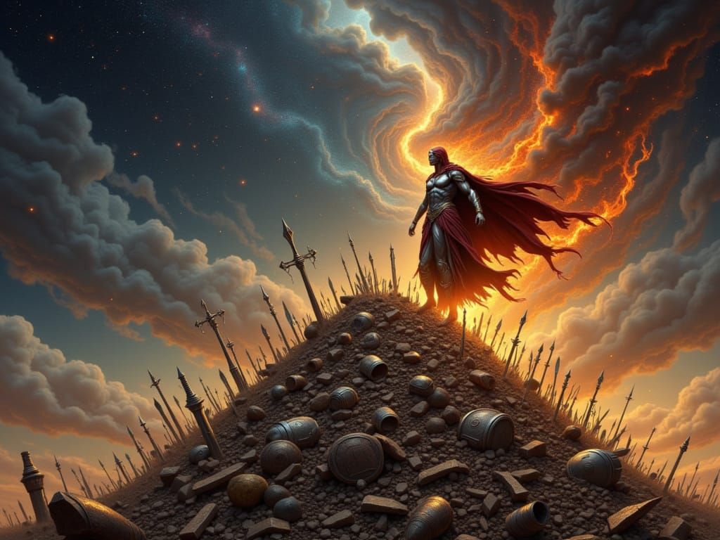 War Goddess Minerva Ultor on Weapon Mountain