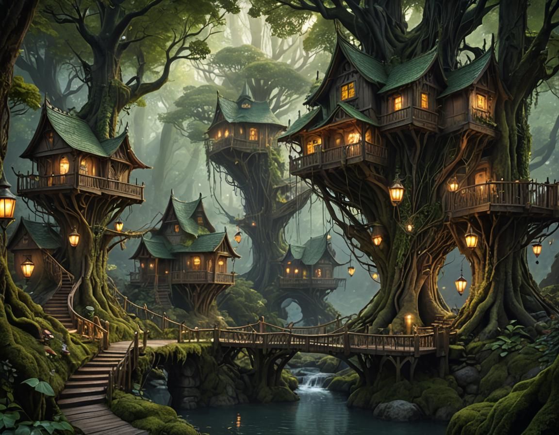 Elvish forest village