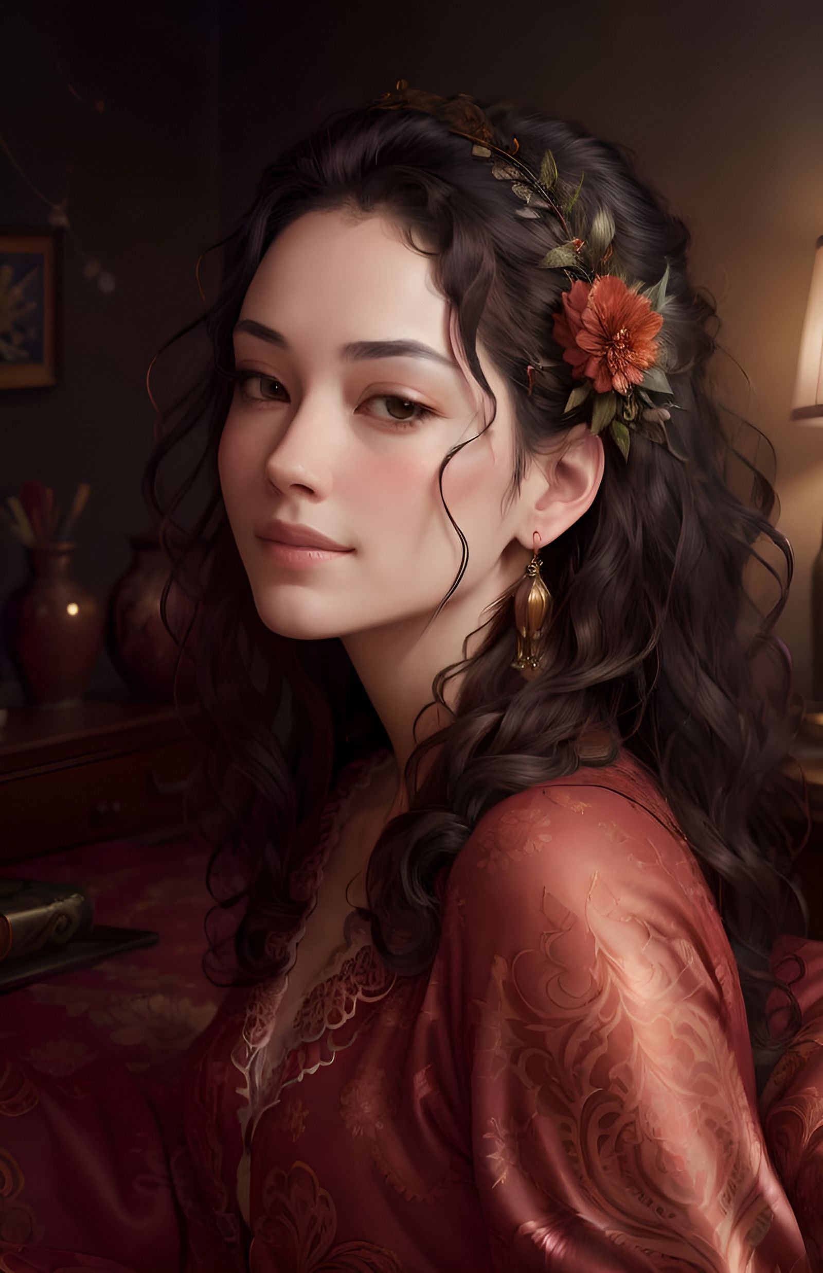 Alessia in Her Bedroom