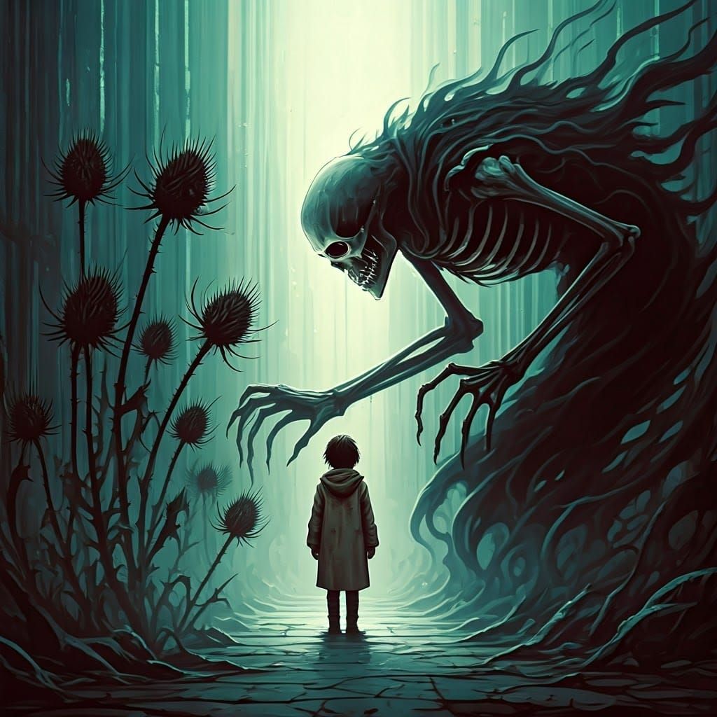 Ethereal Horror Unveiled in a Dreamlike Scene