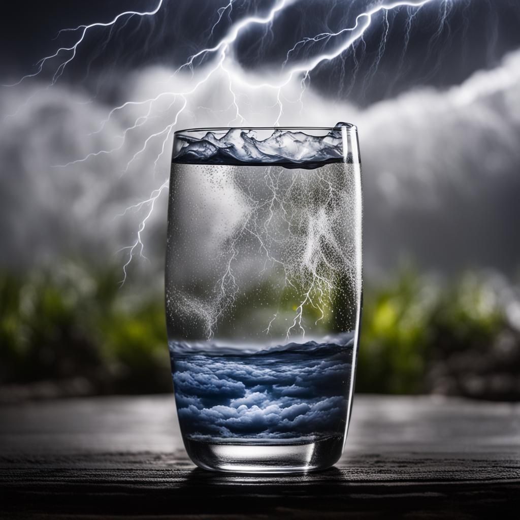 Miniature Thunderstorm in a Glass of Water