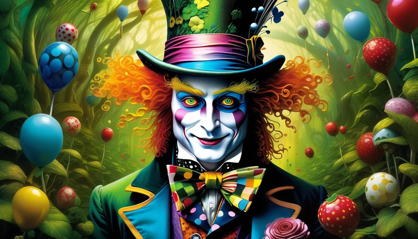 Vibrant Mad Hatter Party in English Garden
