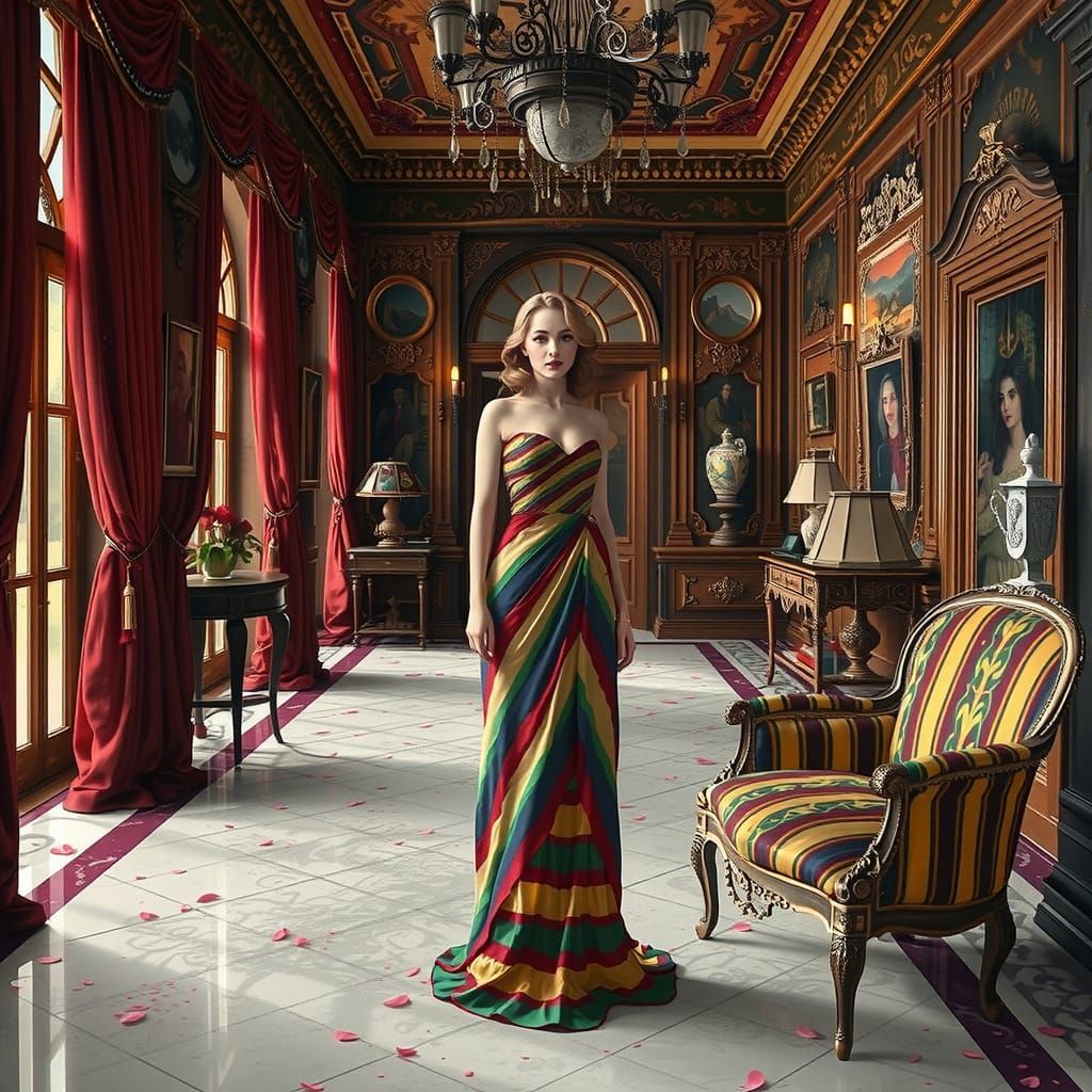 Whimsical Spring Forest Blooms with Fantastical Elements