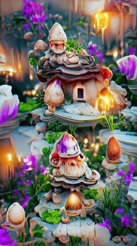 Garden gnome mushroom brothel house | Unreal Engine concept ...
