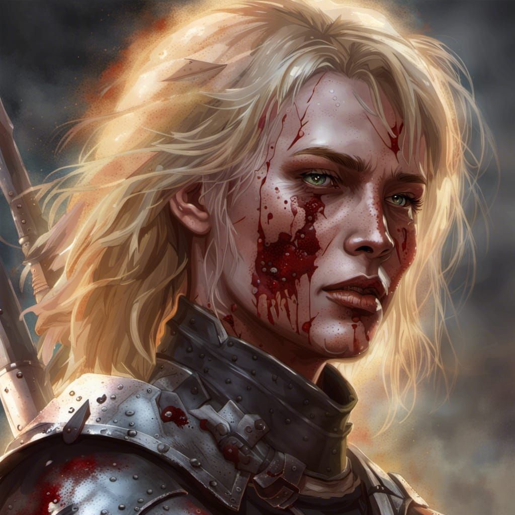 Blood Hunter Knight: Fantasy Portrait in Digital Art