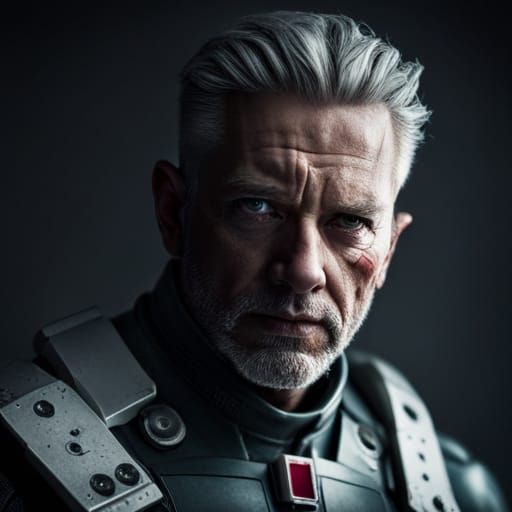 Cyborg X-Men Character Portrait in 4K