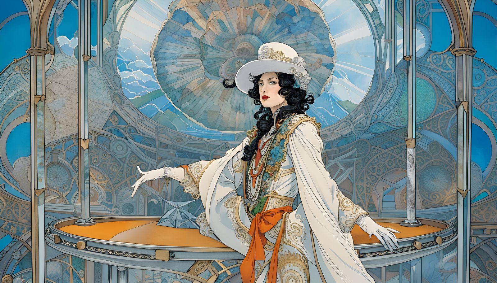 Rock n Roll Pierrot in Glass Labyrinth