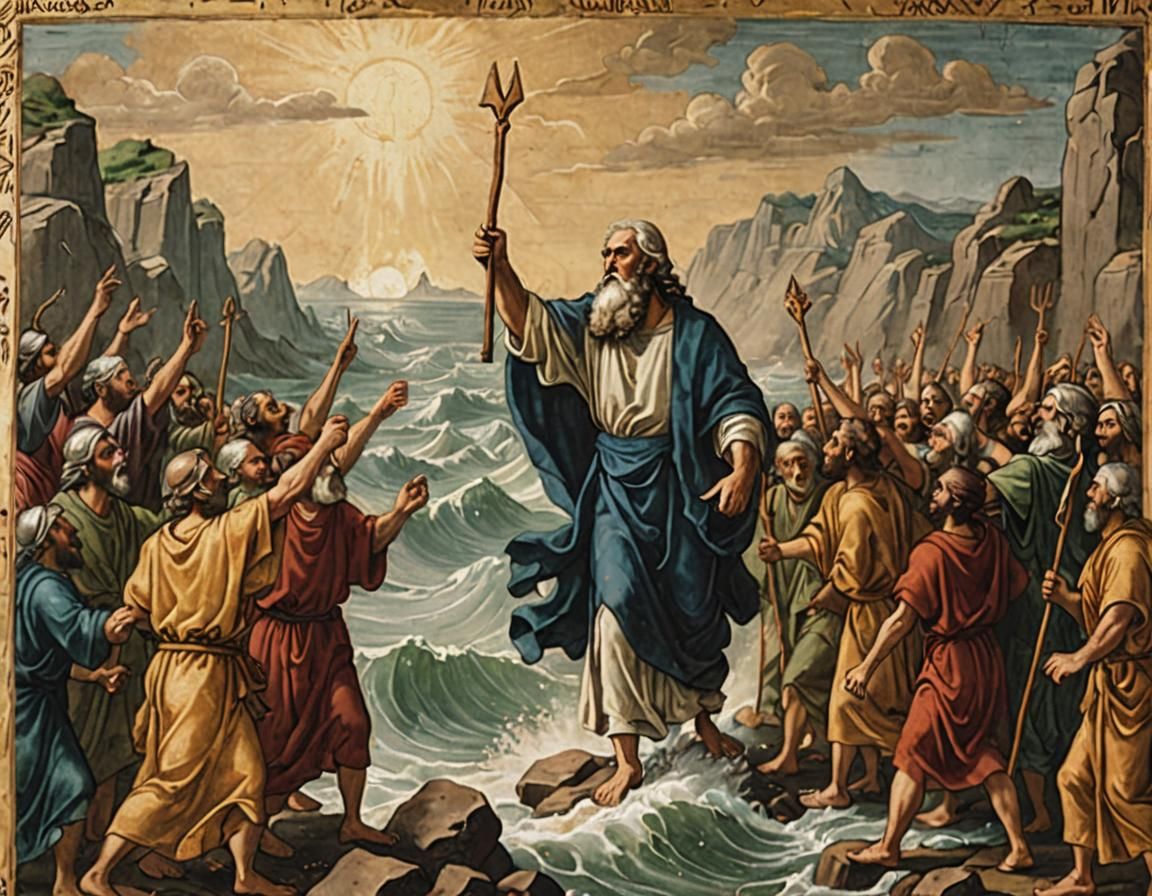 Moses Parting the Sea: A Divine Scene