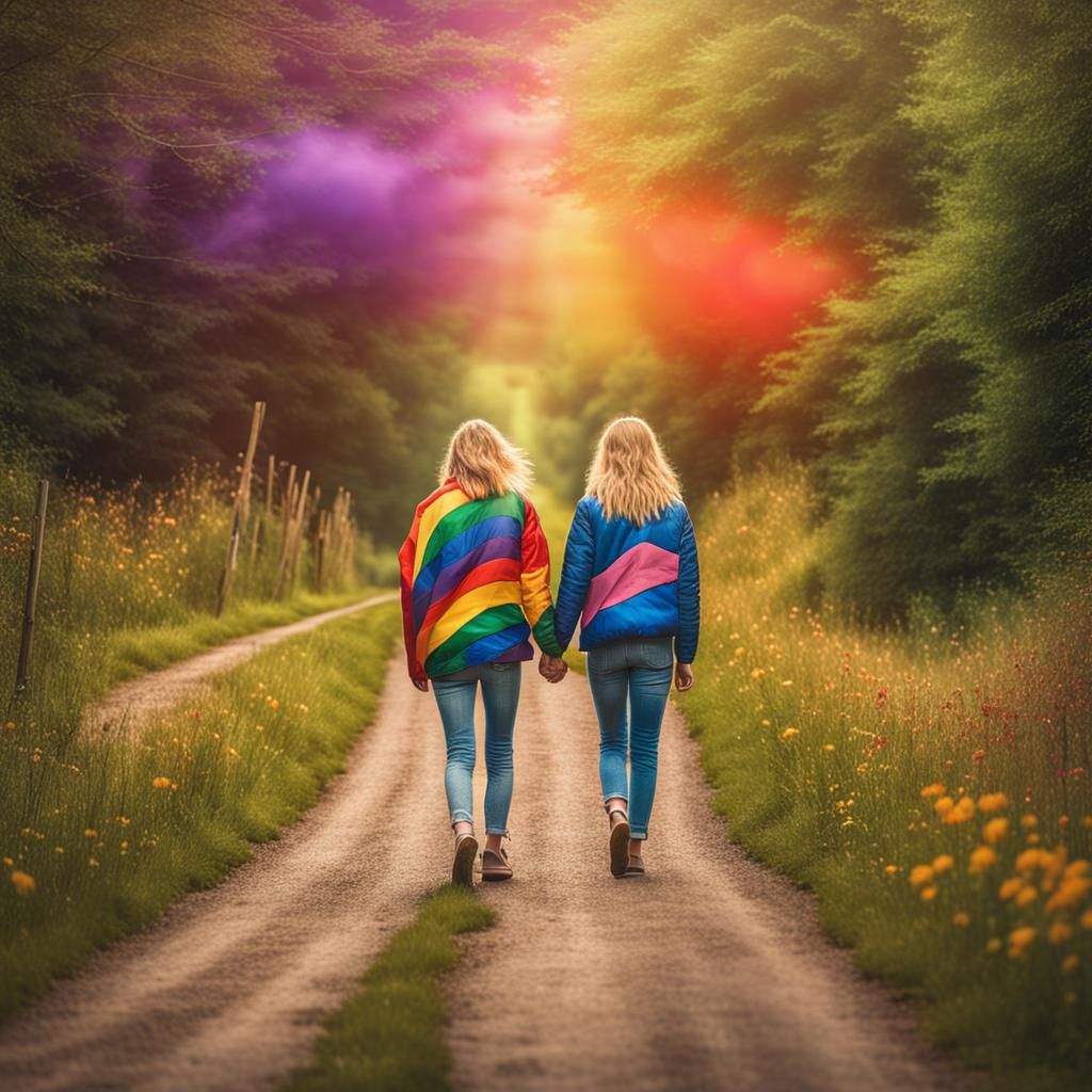 LGBTQ+ Pride: Two Women in Love